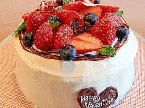 バレンタインに♡ホワイトチョコケーキ